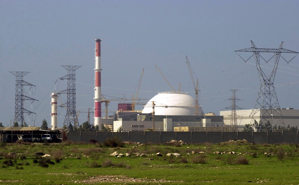 The reactor building of Iran's nuclear power plant and electricity poles are seen, at Bushehr, Iran, 750 miles (1,245 kilometers) south of the capital Tehran, Iran, Feb. 27, 2005. (AP)