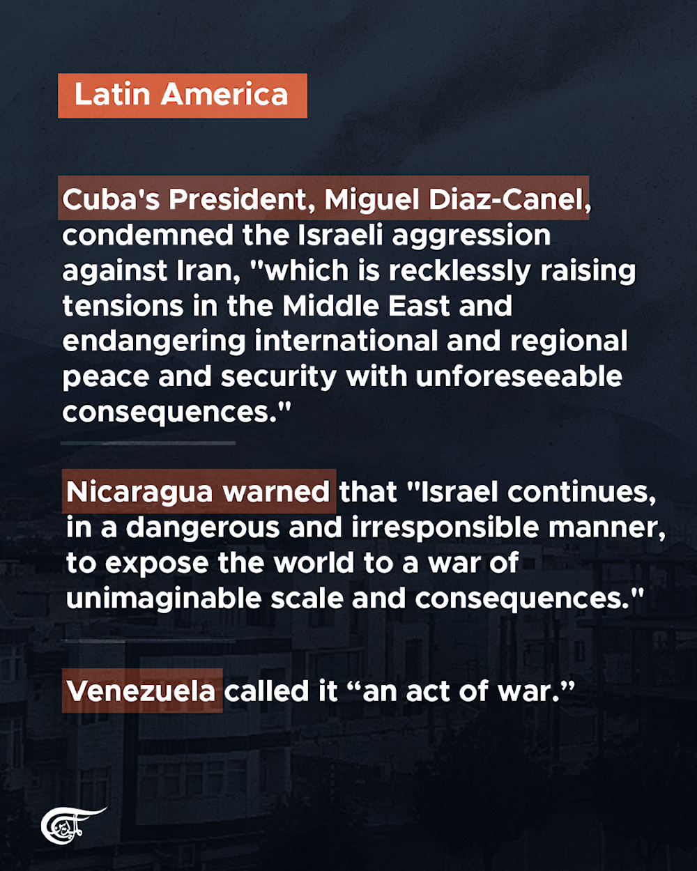 Global outrage over 'Israel's' aggression on Iran