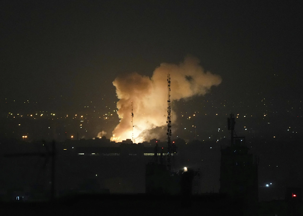 Smoke rises up after an explosion in Tehran on June 13, 2025. (AP)