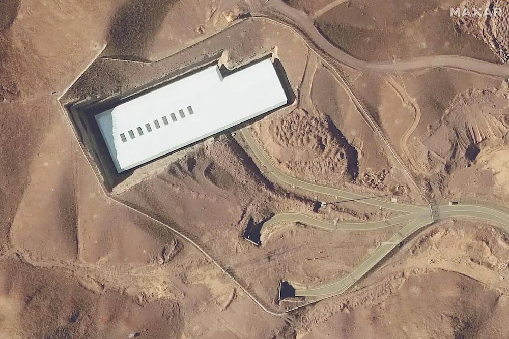 A satellite photo from February showing the Fordo uranium enrichment facility, south of Tehran. Credit...Maxar Tech/Agence France-Presse — Getty Images