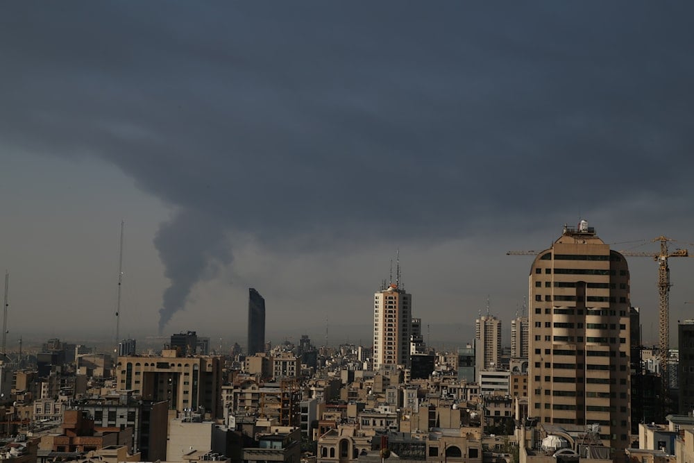 Huge smoke rises up from an oil facility facility after it appeared to have been hit by an Israeli strike Saturday, in southern Tehran, Iran, Sunday, June 15, 2025 (AP)