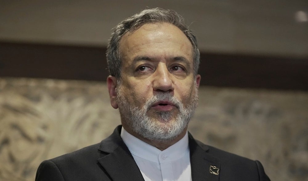 Iranian Foreign Minister Abbas Araghchi speaks to journalists after a meeting with Lebanese Parliament Speaker Nabih Berri in Beirut, Lebanon, Tuesday, June 3, 2025. (AP)