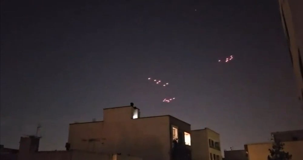 Iranian air defense intercepts an Israeli attack over Tehran, Iran, June 15, 2025 (social media)