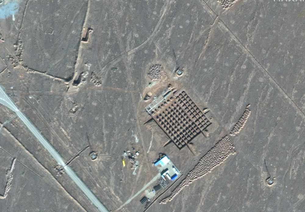 This December 11, 2020 satellite photo by Maxar Technologies shows construction at Iran's Fordow nuclear facility. (AP)