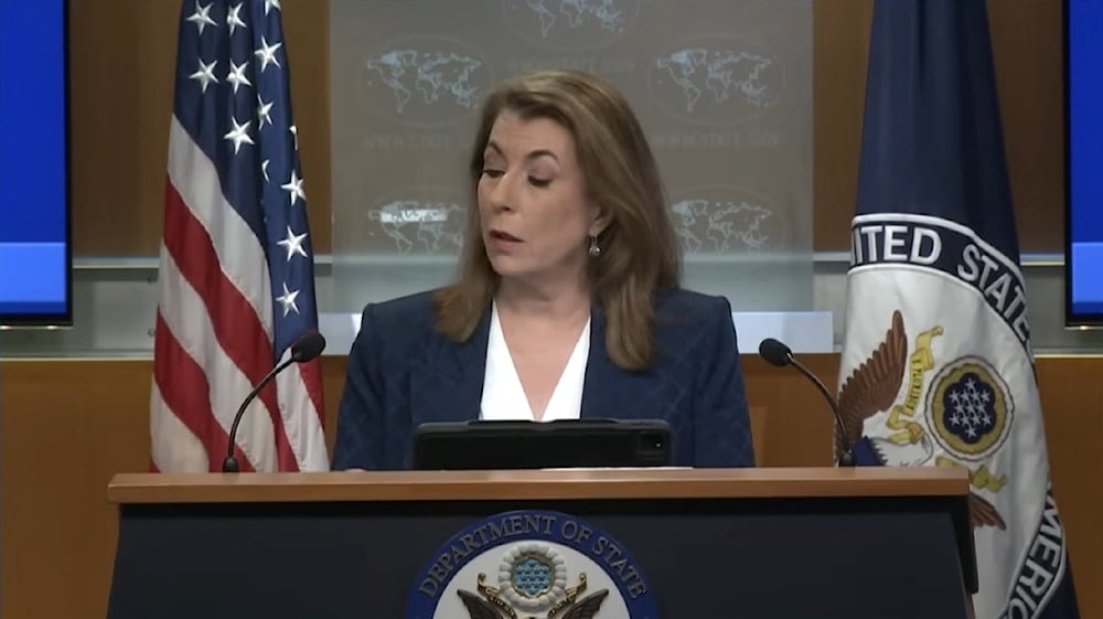 US Department of State spokesperson Tammy Bruce at a press briefing on June 10, 2025. (https://www.state.gov/)