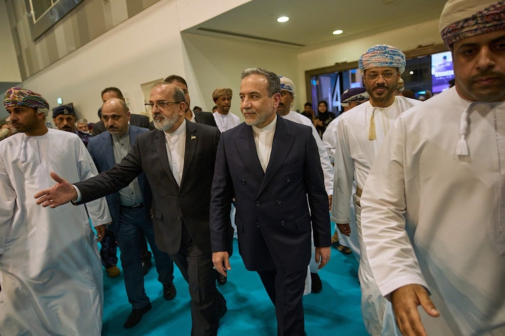 Iranian Foreign Minister Abbas Araghchi, visits the Muscat International Book Fair in Oman, Friday, April 25, 2025. (AP)