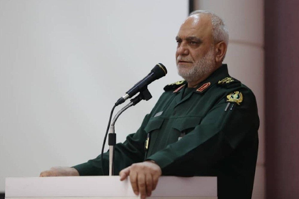 General Majid Khademi giving a speech in a undated photo, Iran (X/ @JasonMBrodsky)