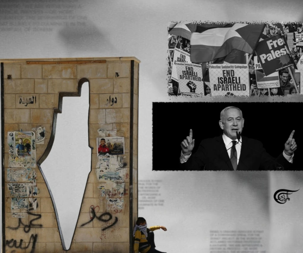 Even if apartheid is dismantled or a Palestinian state is recognised, Liberal Zionists will use their influence to create a ‘deal’ with compliant elements of the Palestinian and Arab elites. (Al Mayadeen English; Illustrated by Batoul Chamas)