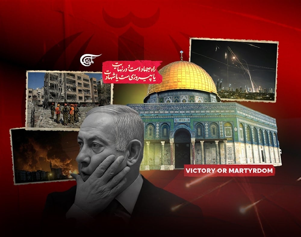  For a while, it appeared as if the war was over, but Iran has now breathed new life into the spirits of the people in Gaza. (Al Mayadeen English; Illustrated by Zeinab el-Hajj)