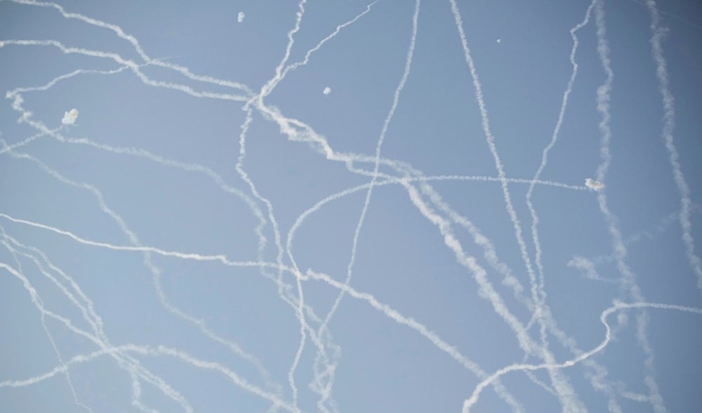 Israeli air defense system fires to intercept missiles during an Iranian missile wave over Tel Aviv, Thursday, June 19, 2025. (AP)