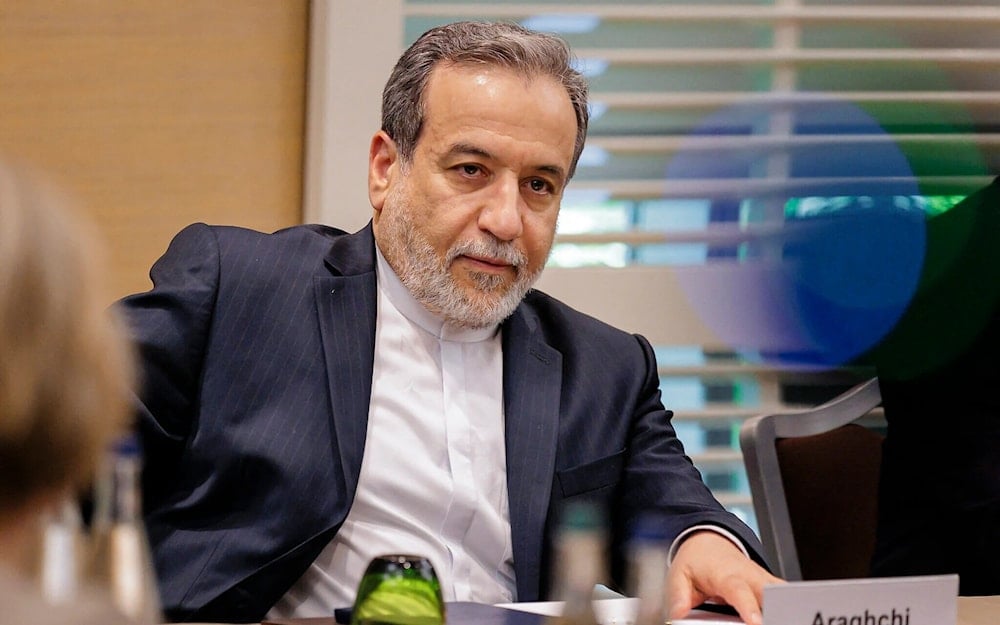 Iran’s Foreign Minister Abbas Araghchi listens during meeting with European and UK counterparts on Tehran’s nuclear program, at the Intercontinental Hotel in Geneva, Switzerland, June 20, 2025 (AFP)