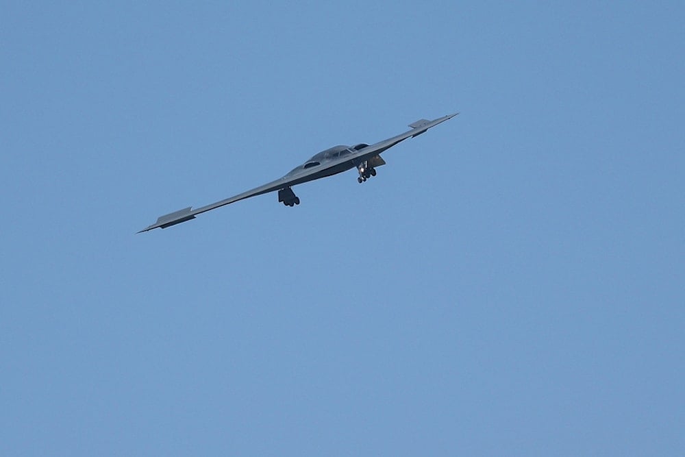 A B-2 bomber arrives at Whiteman Air Force Base Missouri, Sunday, June 22, 2025, after returning from a massive strike on Iranian nuclear sites on Saturday (AP)