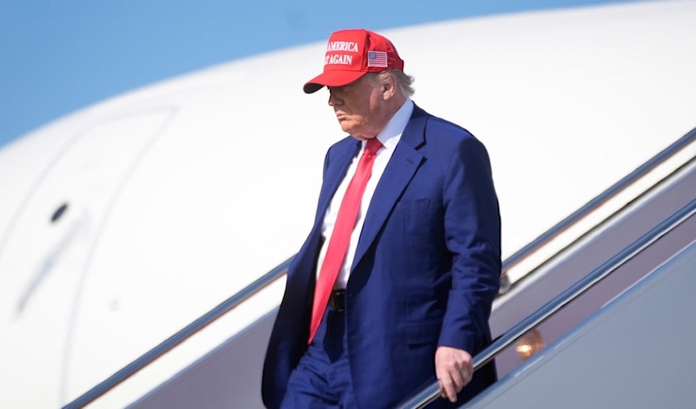 President Donald Trump arrives at Joint Base Andrews, Md., on Air Force One, Saturday, June 21, 2025. (AP)