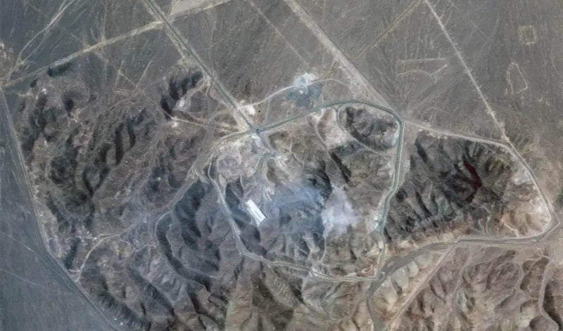 This satellite picture by Planet Labs PBC shows Iran’s underground nuclear enrichment site at Fordo following U.S. airstrikes targeting the facility, on Sunday, June 22, 2025 (AP)