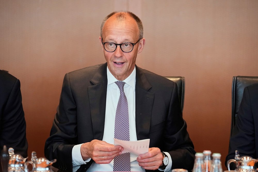 German Chancellor Friedrich Merz attends a cabinet meeting at the chancellery in Berlin, Germany, late Tuesday, June 24, 2025 (AP)