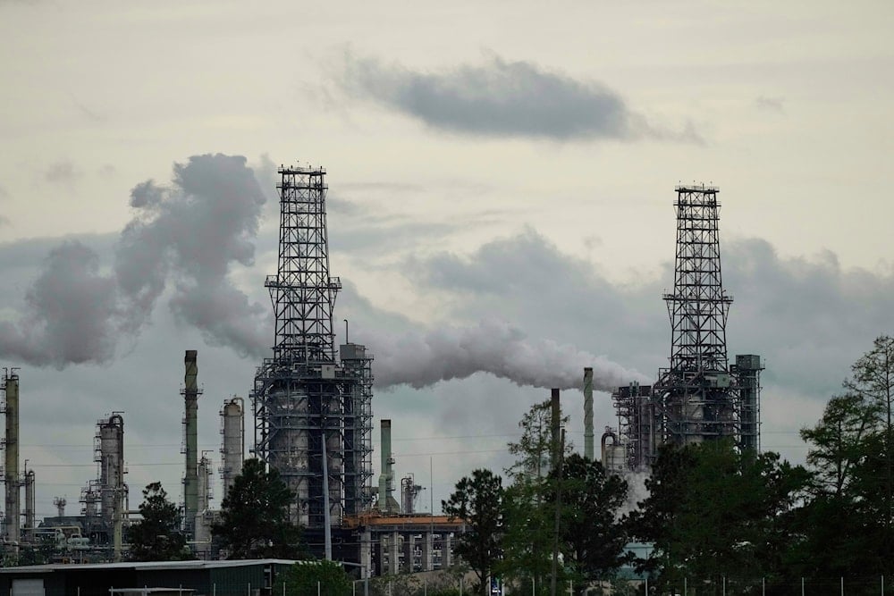 The Marathon Garyville Oil Refinery in Reserve, La., is seen Monday, April 7, 2025 (AP)