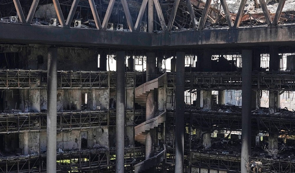 The damaged headquarters of Islamic Republic of Iran Broadcasting, Iranian state television, is seen in Tehran, Iran, Thursday, June 19, 2025. (AP)