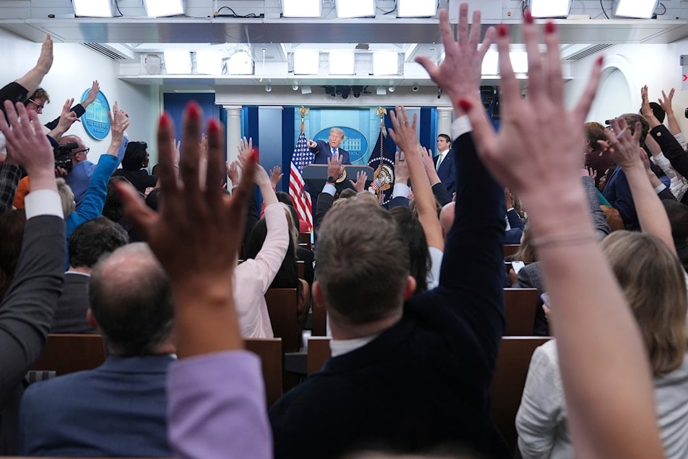 President Donald Trump speaks to the media, Friday, June 27, 2025, in the briefing room of the White House in Washington. (AP Photo/Jacquelyn Martin)