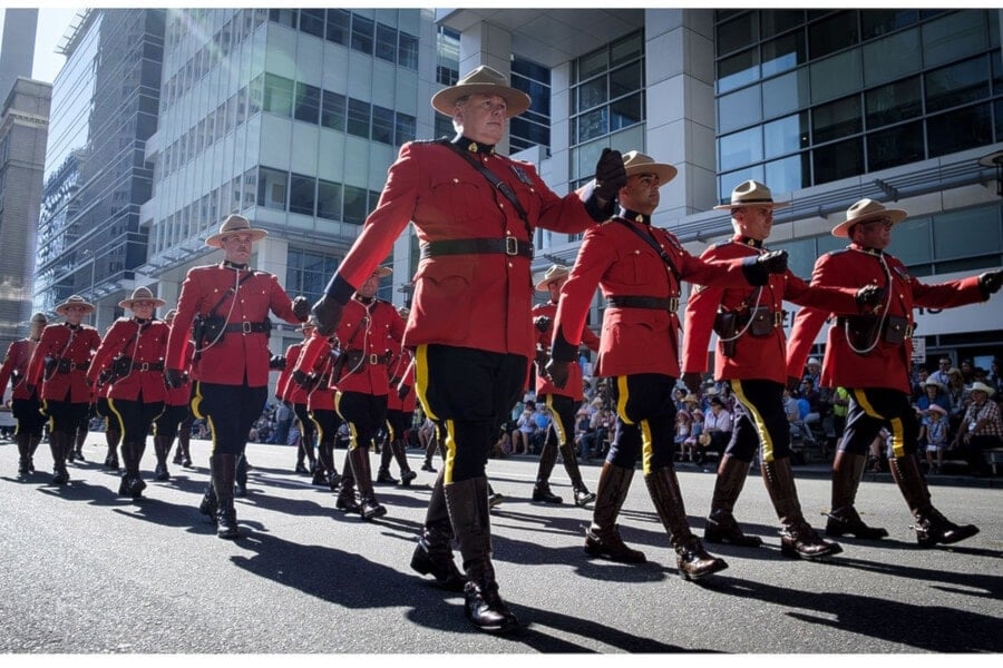 A photograph of the Royal Canadian Mounted Police in this undated photo (Jeff McIntosh/AP)