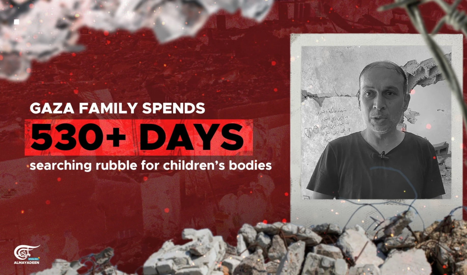 Gaza family spends 530+ days searching rubble for children’s bodies