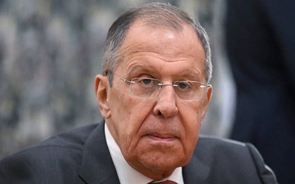 Russian Foreign Minister Sergei Lavrov attends a meeting with his Kuwaiti counterpart in Moscow on October 28, 2024 (AP)