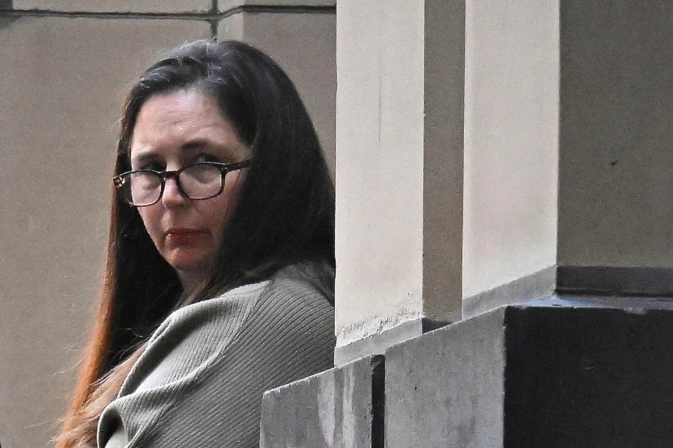 Erin Patterson, the woman accused of serving her ex-husband’s family poisonous mushrooms, is photographed in Melbourne, Australia, on April 15, 2025. (James Ross/AAP Image via AP)