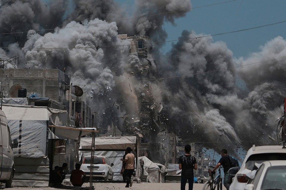 Smoke rises to the sky following an Israeli strike in Gaza City, Sunday, June 1, 2025. (AP)