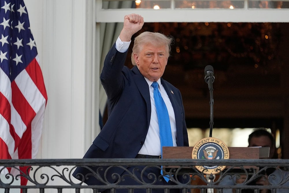 President Donald Trump gestures after speaking during a summer soiree on the South Lawn of the White House, Wednesday, June 4, 2025, in Washington. (AP)