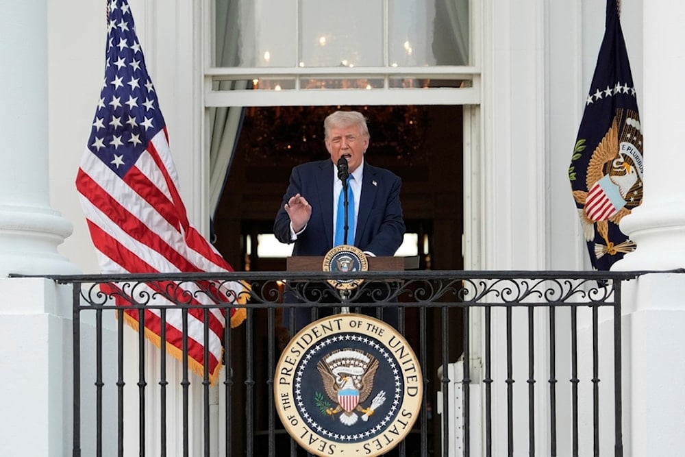 President Donald Trump speaks during a summer soiree on the South Lawn of the White House, Wednesday, June 4, 2025, in Washington (AP)