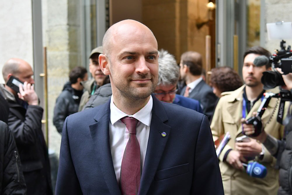 French Foreign Minister Jean-Noel Barrot speaks to journalists during UA-EU foreign Minister's meeting in Lviv, Ukraine, on Friday, May 9, 2025 (AP)