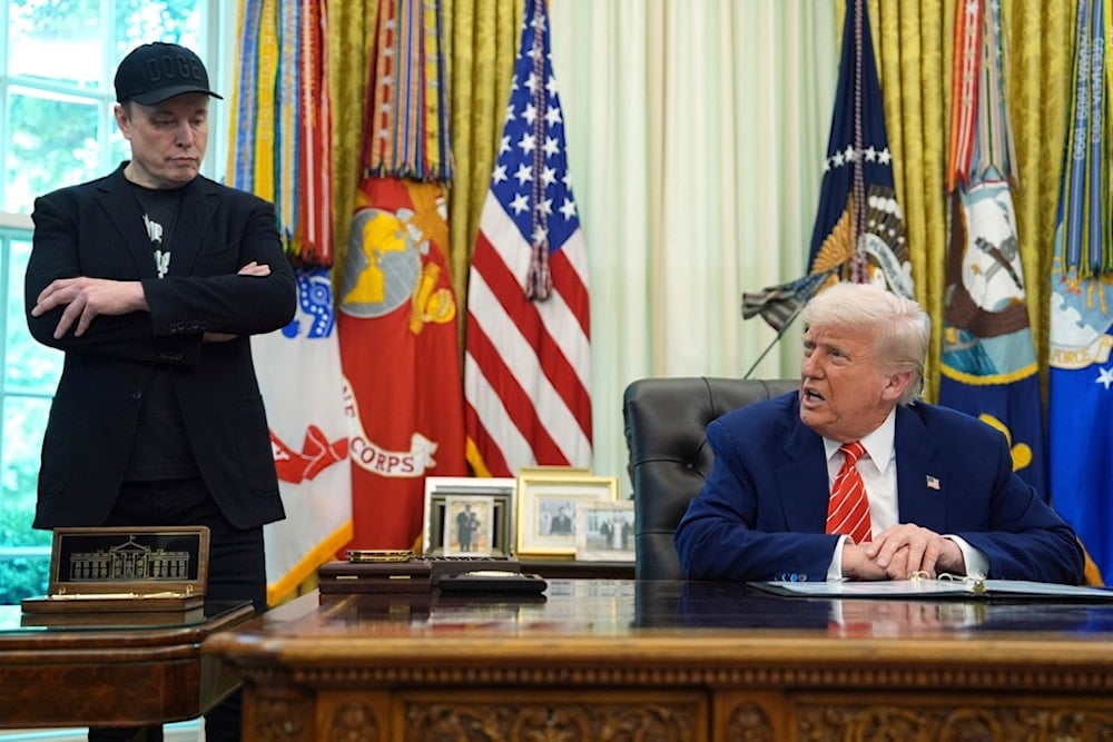 President Donald Trump speaks during a news conference with Elon Musk in the Oval Office of the White House, Friday, May 30, 2025, in Washington. (AP Photo/Evan Vucci)