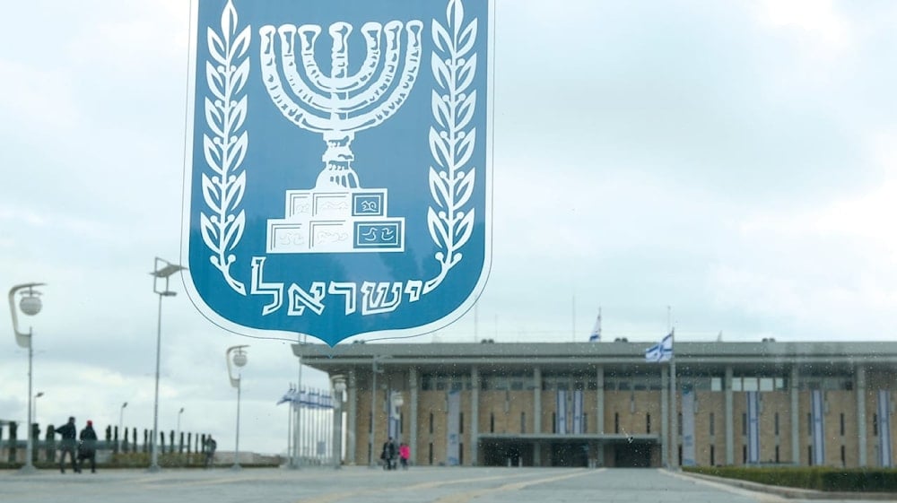 A view of the Knesset through the entrance window. (Agencies) 