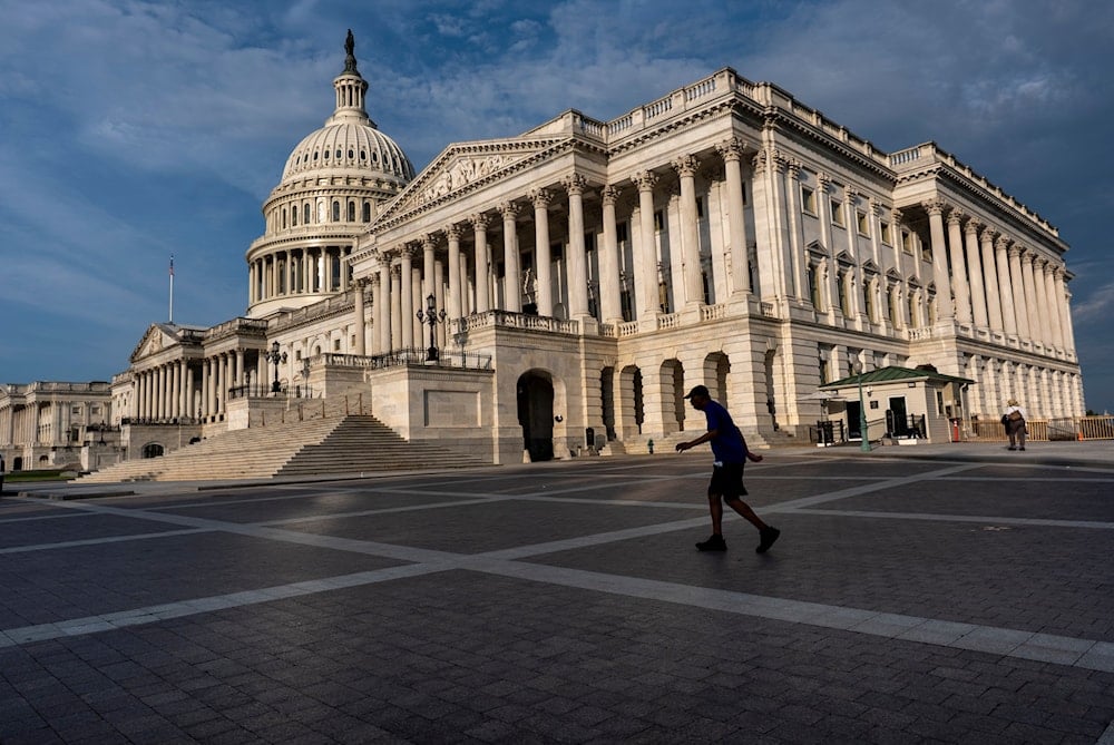 The Senate side of the Capitol is seen in Washington, early Monday, June 30, 2025, as Republicans plan to begin a final push to advance President Donald Trump's big tax breaks and spending cuts package (AP)