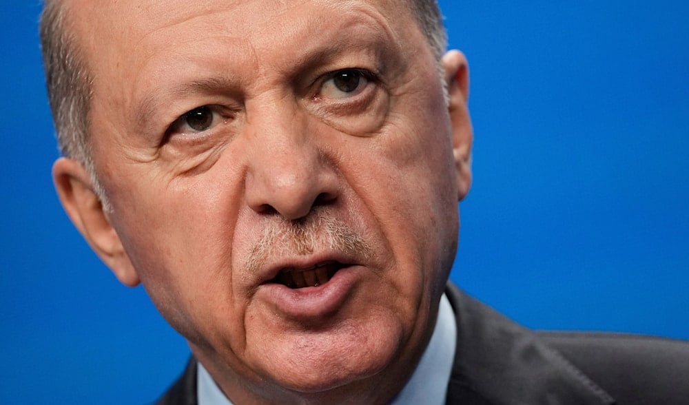 Turkish President Recep Tayyip Erdogan speaks during a media conference at the NATO summit in The Hague, Netherlands, Wednesday, June 25, 2025. (AP)