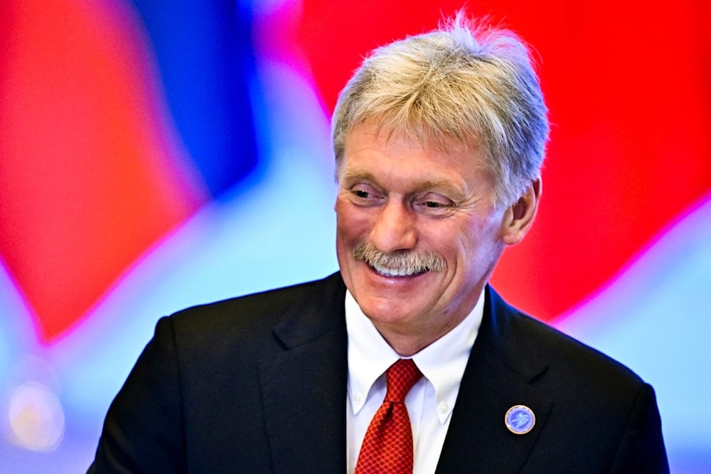 Kremlin spokesman Dmitry Peskov visits the Russian-Chinese EXPO in Harbin in northeastern China's Heilongjiang Province, on Friday, May 17, 2024 (AP)