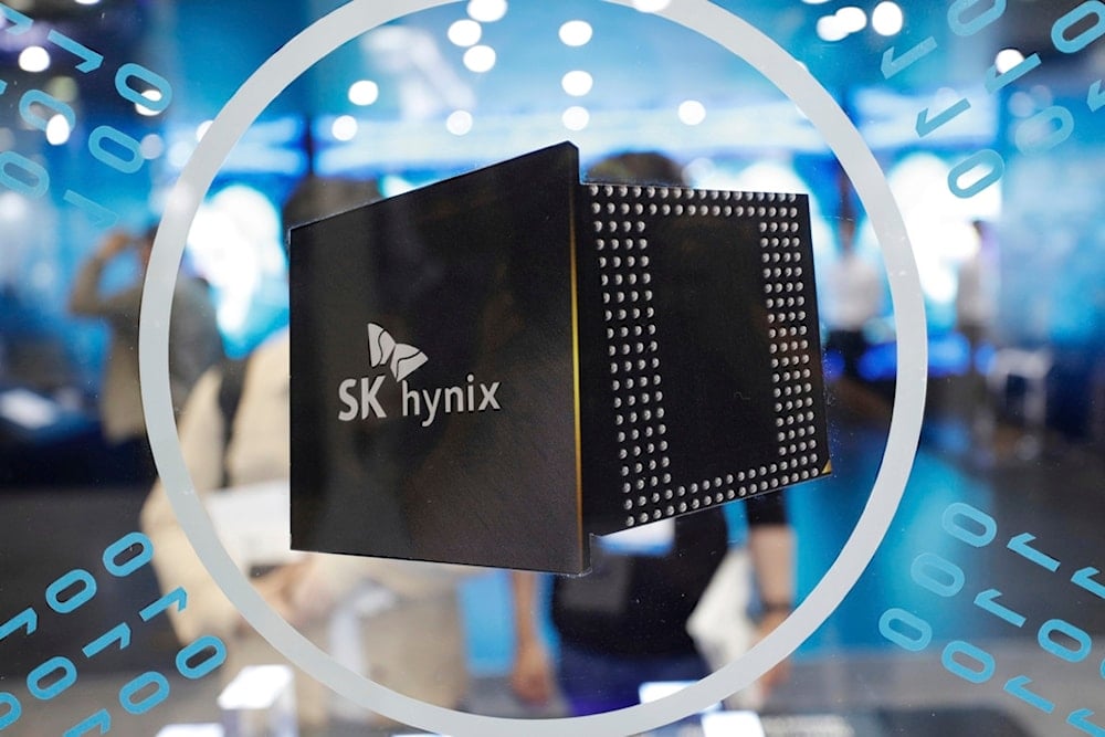 FILE - A logo of SK Hynix is seen at Korea Electronics Show in Seoul, South Korea, on Oct. 8, 2019. (AP Photo/Lee Jin-man, File)