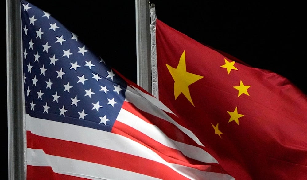 The American and Chinese flags wave at Genting Snow Park ahead of the 2022 Winter Olympics, in Zhangjiakou, China, Feb. 2, 2022. (AP)