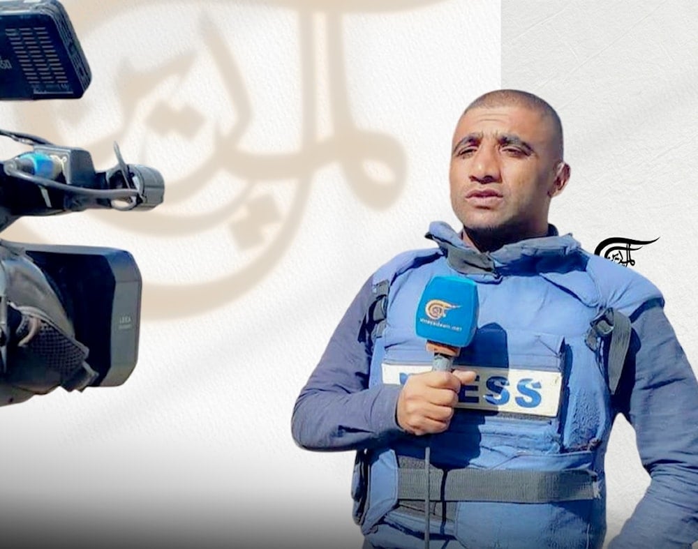 Al Mayadeen's correspondent, Akram Dalloul. (Al Mayadeen English/ Illustarted by: Batoul Chamas) 