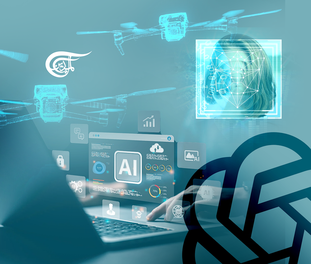 Inside the AI World: Profiling, weapons, 'Israel' & people pleasing (Illustrated for Al Mayadeen English by Mahdi Rteil)