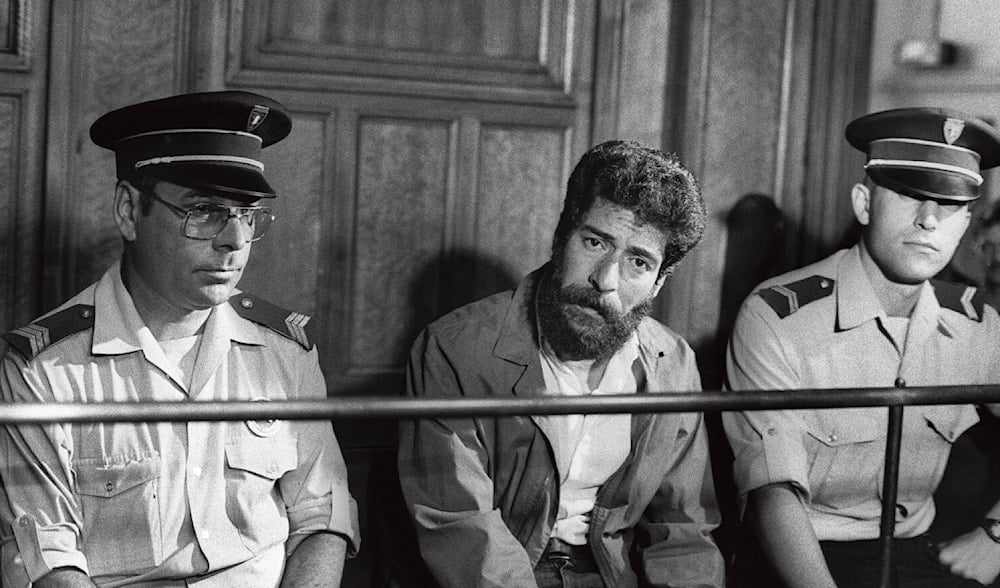 Georges Abdallah attends his trial in Lyon on July 3, 1986 (Social Media)