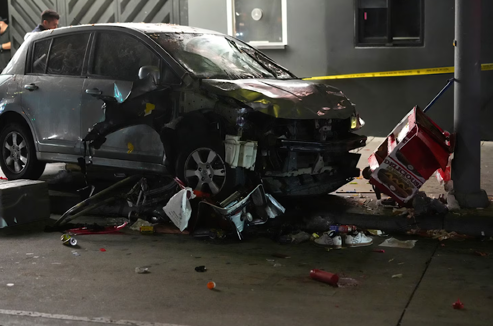 Man suspected in LA car ramming in custody