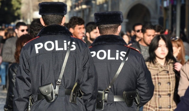 A police patrol in central Baku, Azerbaijan, in 2019 (Wikimedia Commons)