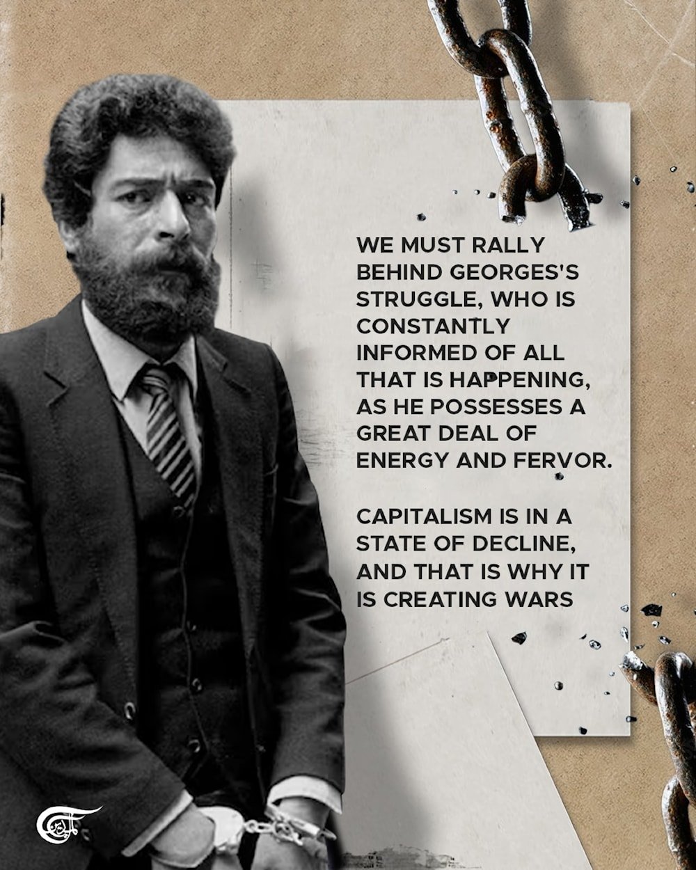 A message from Georges Abdallah before his release through Al Mayadeen