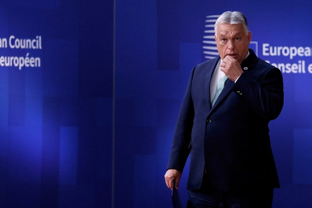 Hungary's Prime Minister Viktor Orban arrives for an EU summit at the European Council building in Brussels, Thursday, June 26, 2025. (AP Photo/Omar Havana)