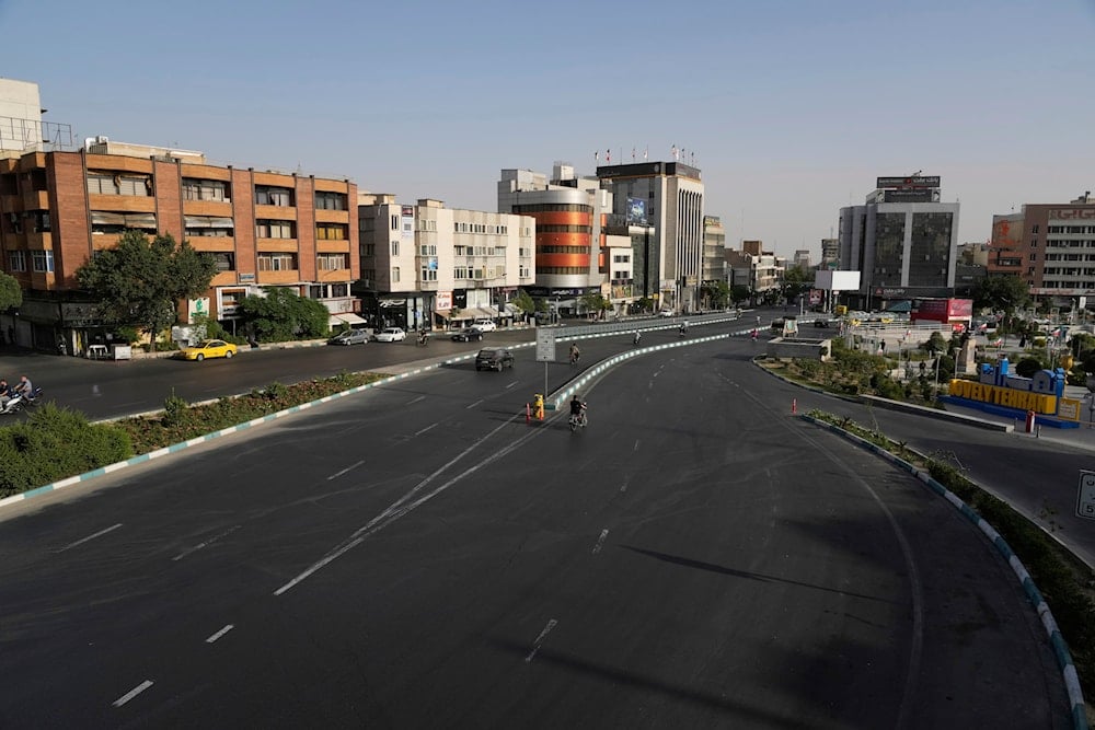 A quiet square in downtown Tehran, Iran, on June 23, 2025. (AP Photo/Vahid Salemi)