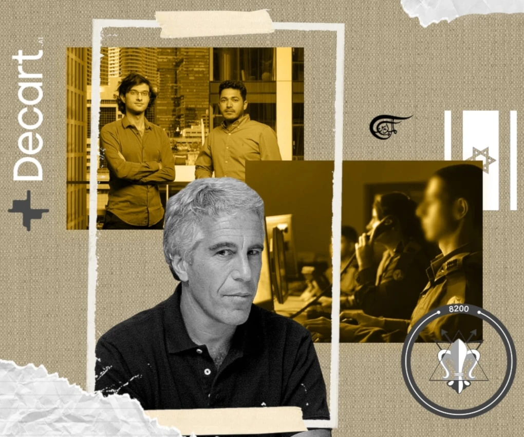 Given ample indications Epstein was collating sexual blackmail material on powerful figures for intelligence agencies, comments made by Mirage's cofounder to Ynet take on a chilling character. (Al Mayadeen English; Illustrated by Batoul Chamas)