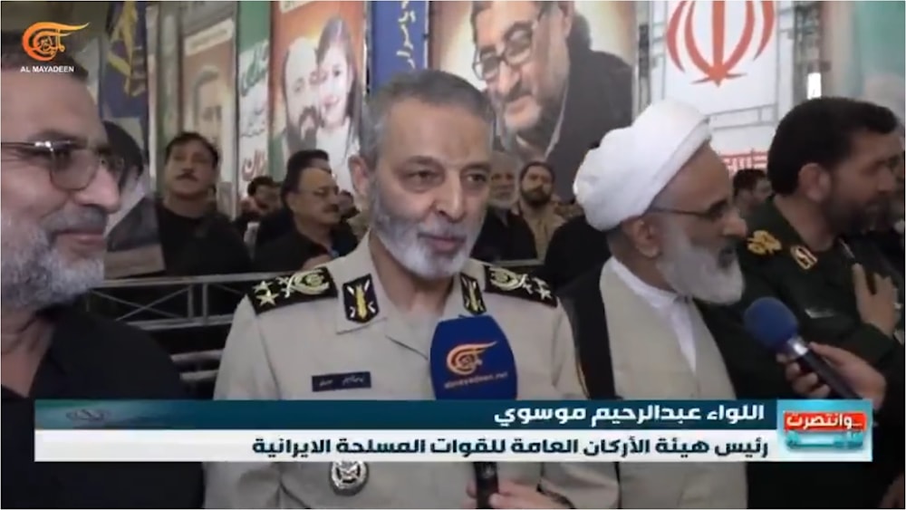 Iran chief of staff warns 'Israel', defends national unity: Exclusive