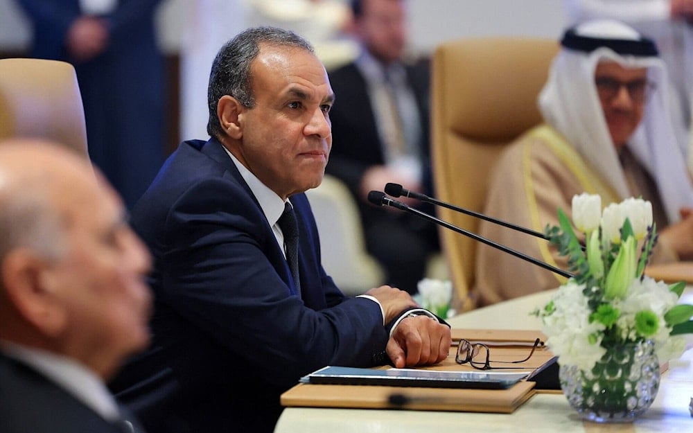 Egypt's Foreign Minister Badr Abdelatty attends an Arab officials' meeting in Riyadh on January 12, 2025 (AFP)
