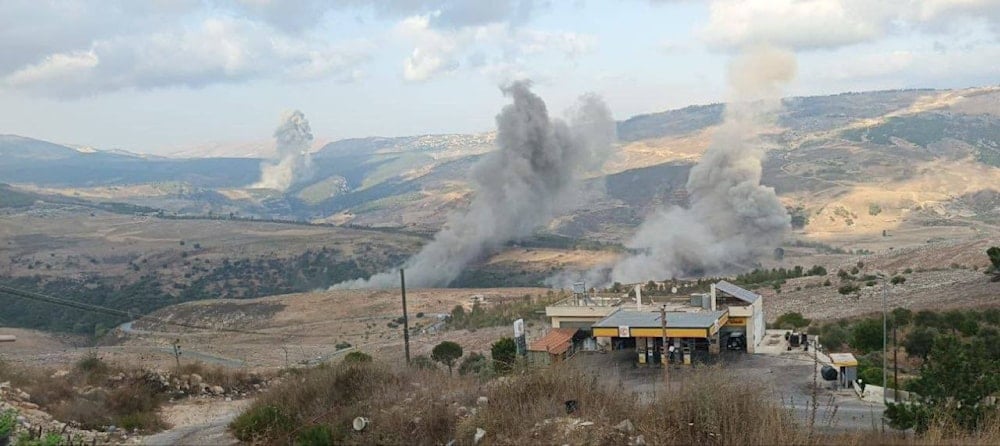 Smoke rises after Israeli airstrikes targeting the outskirts of al-Jarmaq in South Lebanon, Lebanon, July 31, 2025 (social media)
