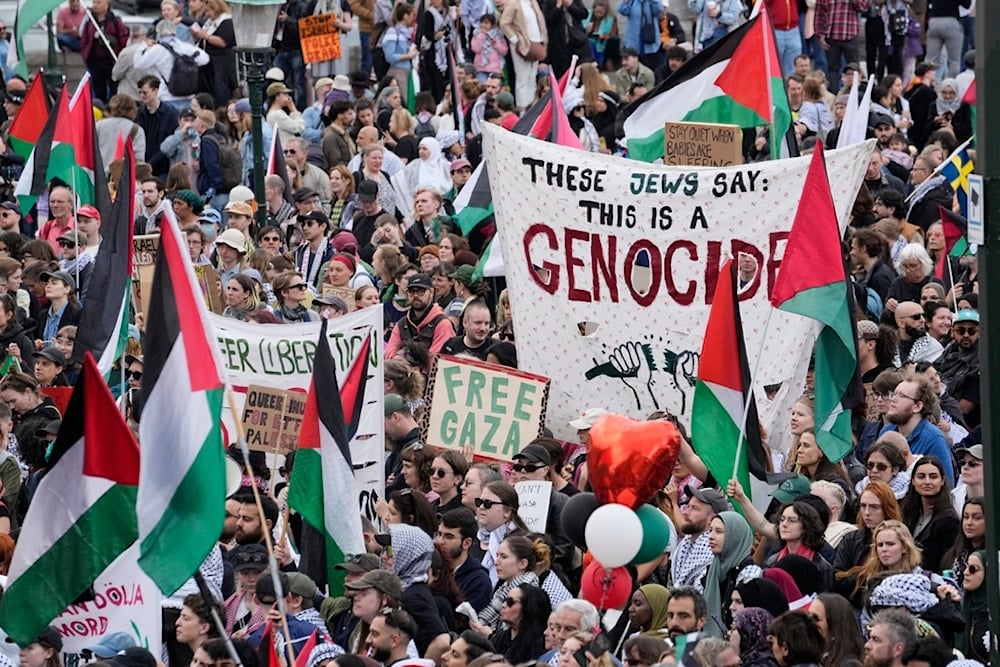 Stockholm protest condemns Israeli genocide in Gaza